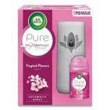 Air Wick Freshmatic Ultra Automatic Pure Starter Kit, 5.94 x 3.31 x 7.63, White, Tropical Flowers 4/Carton (88414)