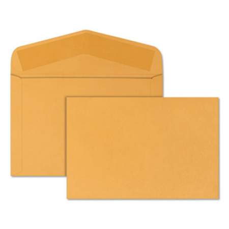 Quality Park Open-Side Booklet Envelope, #15, Hub Flap, Gummed Closure, 10 x 15, Brown Kraft, 100/Box (54301)
