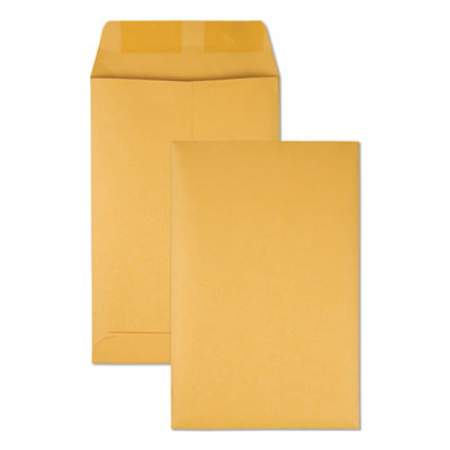 Quality Park Catalog Envelope, #1 3/4, Square Flap, Gummed Closure, 6.5 x 9.5, Brown Kraft, 500/Box (40865)