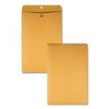 Quality Park Clasp Envelope, #15, Square Flap, Clasp/Gummed Closure, 10 x 15, Brown Kraft, 100/Box (37798)