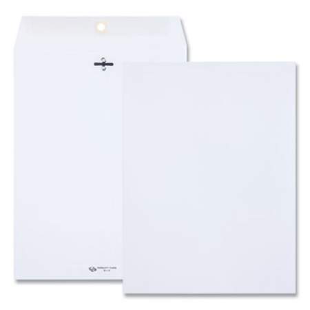 Quality Park Clasp Envelope, #90, Square Flap, Clasp/Gummed Closure, 9 x 12, White, 100/Box (38390)