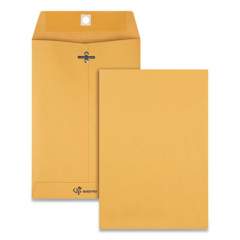 Quality Park Clasp Envelope, #1 3/4, Square Flap, Clasp/Gummed Closure, 6.5 x 9.5, Brown Kraft, 100/Box (37763)