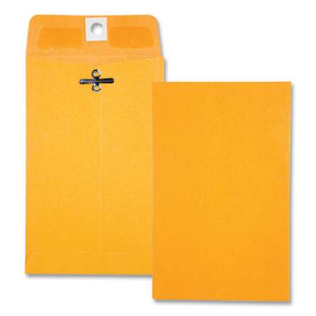 Quality Park Clasp Envelope, #15, Square Flap, Clasp/Gummed Closure, 4 x 6.38, Brown Kraft, 100/Box (37815)