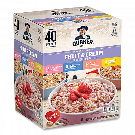 Instant Oatmeal, Assorted Varieties, 1.05 oz Packet, 40/Box (22001144)