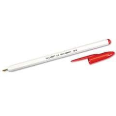 AbilityOne 7520010594125 SKILCRAFT Ballpoint Pen, Stick, Medium 1 mm, Red Ink, White Barrel, Dozen