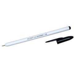 AbilityOne 7520010605820 SKILCRAFT Ballpoint Pen, Stick, Fine 0.7 mm, Black Ink, White Barrel, Dozen