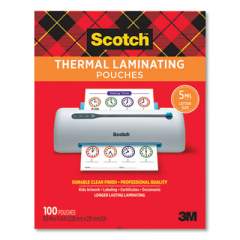 Scotch Laminating Pouches, 5 mil, 9" x 11.5", Gloss Clear, 100/Pack (TP5854100)