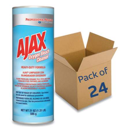 Ajax Oxygen Bleach Powder Cleanser, 21oz Can, 24/Carton (14278CT)