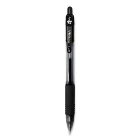 Zebra Z-Grip Ballpoint Pen, Retractable, Medium 0.7 mm, Black Ink, Black Tinted Barrel, Dozen (23910)
