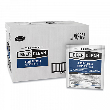 Beer Clean Glass Cleaner, Powder, 0.5 oz. Packet, 100/Carton (990221)