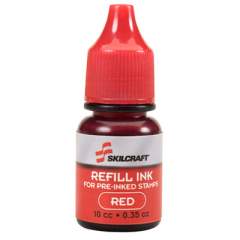 AbilityOne 7510012073960 SKILCRAFT AccuStamp Refill Ink, .35 oz Bottle, Red