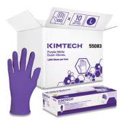 Kimtech PURPLE NITRILE Exam Gloves, 242 mm Length, Large, Purple, 1000/Carton (55083CT)