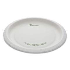 Pactiv Evergreen EarthChoice Pressware Compostable Dinnerware, Plate, 10" dia, White, 300/Carton (PSP10EC)