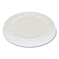 PLA Lids for Fiber Cups, 3.1" Diameter x 0.4" h, Clear, Plastic, 1,000/Carton (CPLCS9F)