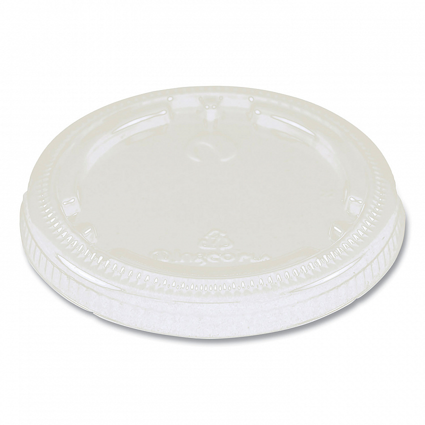 PLA Lids for Fiber Cups, 3.1" Diameter x 0.4" h, Clear, Plastic, 1,000/Carton (CPLCS9F)