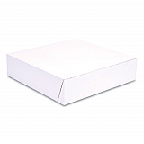 White One-Piece Non-Window Bakery Boxes, 10 x 10 x 2.5, White, Paper, 250/Bundle (1569)