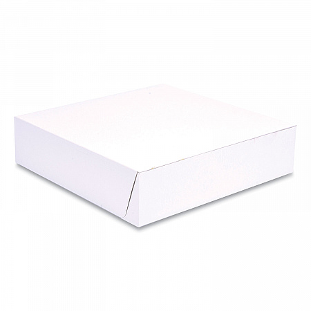 White One-Piece Non-Window Bakery Boxes, 10 x 10 x 2.5, White, Paper, 250/Bundle (1569)
