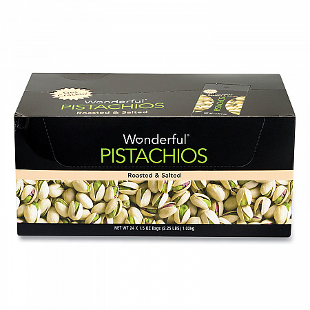 Roasted and Salted Pistachios, 1.5 oz Bag, 24/Pack (22000784)