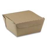 Pactiv Evergreen EarthChoice OneBox Paper Box, 37 oz, 4.5 x 4.5 x 2.5, Kraft, 312/Carton (NOB01KEC)