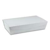 Pactiv Evergreen EarthChoice OneBox Paper Box, 55 oz, 9 x 4.85 x 2, White, 100/Carton (NOB02W)