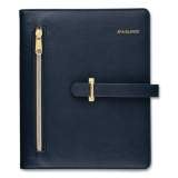 AT-A-GLANCE Buckle Closure Planner/Organizer Starter Set, 8.5 x 5.5, Navy Blue/Gold Cover, 12-Month (Jan to Dec): Undated (DR111804020)