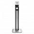 MESSENGER ES8 Silver Panel Floor Stand with Dispenser, 1,200 mL, 16.75 x 6 x 40, Silver/Graphite (7318DSSLV)