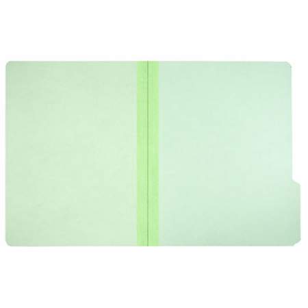 AbilityOne 7530002868570 SKILCRAFT Pressboard File Folders, 1/3-Cut Tabs, Letter Size, Light Green, 100/Box