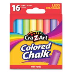 Cra-Z-Art Colored Chalk, Assorted Colors, 16/Pack (1080148)