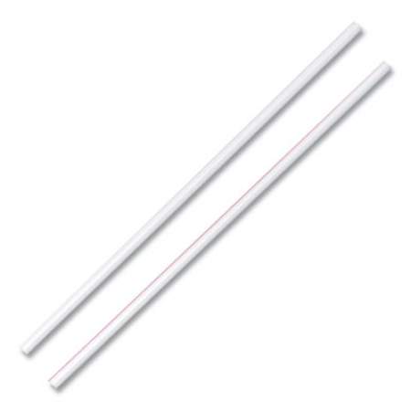 Dixie Unwrapped Hollow Stir-Straws, 5", Plastic, White/Red, 1,000/Box (2754637)