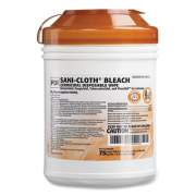 Sani Professional Sani-Cloth Bleach Germicidal Disposable Wipes, Deep-Well Lid Canister, 10.5 x 6, 75/Canister (P54072PK)