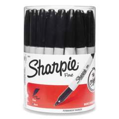 Sharpie Fine Tip Permanent Marker, Canister, Black, 36/Pack (332893)