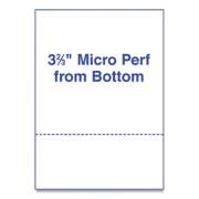 Alliance Perforated and Punched Laser Cut Sheets, Micro-Perforated 3.67" from Bottom, 24 lb, 8.5 x 11, White, 500/Ream (30044)