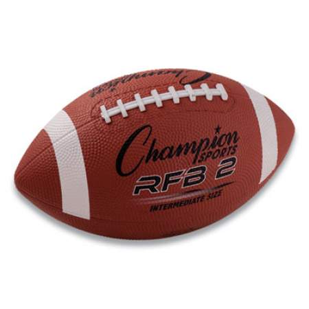 Champion Sports Rubber Sports Ball, For Football, Intermediate Size, Brown (RFB2)