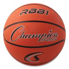 Champion Sports Rubber Sports Ball, For Basketball, No. 7 Size, Official Size, Orange (RBB1)