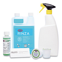 K-Cup Pod Brewer Deep Cleaning Kit, 4 oz Complete Cafe, (3) 32 oz Rinza, (15) K-Cup Cleaning Cups, Empty Spray Bottle (5000359703)