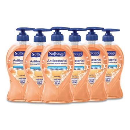 Softsoap Antibacterial Hand Soap, Crisp Clean, 11.25 oz Pump Bottle, 6/Carton (44571)