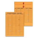 Universal String and Button Interoffice Envelope, #97, Two-Sided Five-Column Format, 10 x 13, Light Brown Kraft, 100/Box (63568)