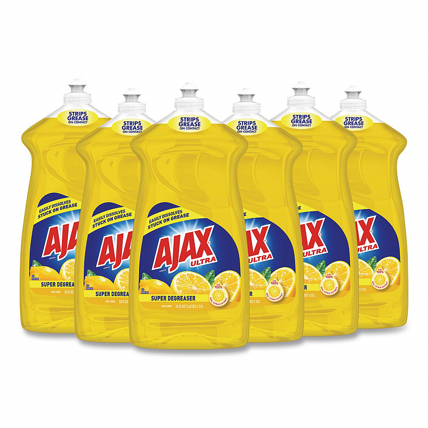 Dish Detergent, Lemon Scent, 52 oz Bottle, 6/Carton (49861)