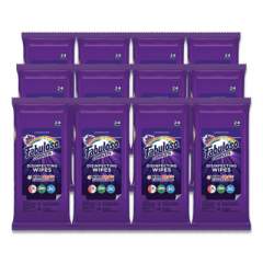 Fabuloso Multi Purpose Wipes, Lavender, 7 x 7, 24/Pack, 12 Packs/Carton (98728)