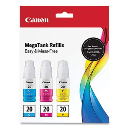 Canon 3394C003 (GI-20) Ink, Cyan/Magenta/Yellow (24431131)
