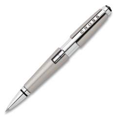 Cross Edge Retractable Gel Pen, Medium 0.7 mm, Black Ink, Titanium Barrel (AT0555S5)
