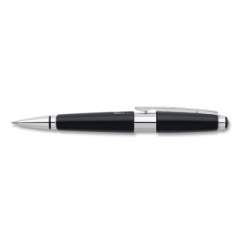 Cross Edge Retractable Gel Pen, Medium 0.7 mm, Black Ink, Black Barrel (AT0555S2)