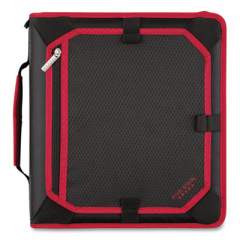 Five Star Zipper Binder, 3 Rings, 2" Capacity, 11 x 8.5, Black/Red Accents (24440219)