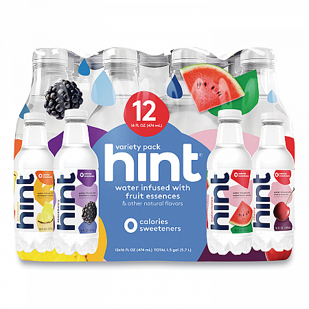 Flavored Water Variety Pack, 3 Blackberry, 3 Cherry, 3 Pineapple, 3 Watermelon, 16 oz Bottle, 12 Bottles/Carton (00149)