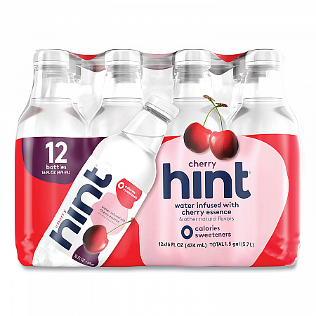 Flavored Water, Cherry, 16 oz Bottle, 12 Bottles/Carton (00157)