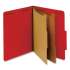 Universal Bright Colored Pressboard Classification Folders, 2 Dividers, Letter Size, Ruby Red, 10/Box (10303)