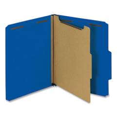 Universal Bright Colored Pressboard Classification Folders, 1 Divider, Letter Size, Cobalt Blue, 10/Box (10201)
