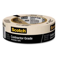 Scotch Contractor Grade Masking Tape, 3" Core, 1.41" x 60 yds, Tan (24449087)