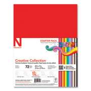Neenah Paper Creative Collection Premium Cardstock, 65 lb, 8.5 x 11, Assorted Starter Pack, 72/Pack (4640702)