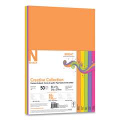 Neenah Paper Creative Collection Premium Cardstock, 65 lb, 8.5 x 11, Assorted Bright, 50/Pack (91507)